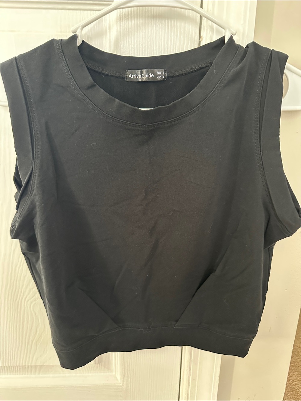 Black Cropped Tank Top